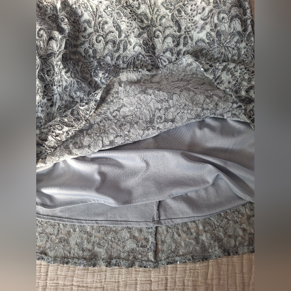Alex Evenings Silver Patterned Maxi Dress - Picture 8 of 12